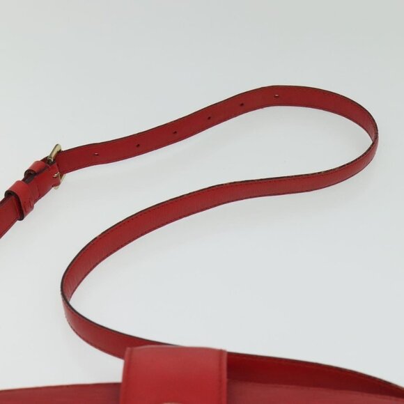 Authentic LOUIS VUITTON Epi Capuchin Shoulder Bag Red M52347 LV - Picture 15 of 16